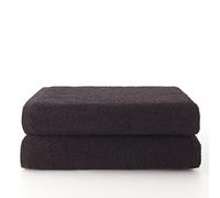 Top Towel - Plus - Lot de 2 Grandes Serviettes de Bain - Grandes Serviettes de Douche - Serviette de Bain de 100 x 150 cm - Noir
