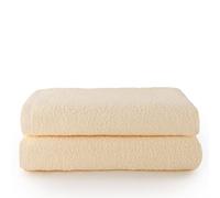 Top Towel - Plus - Lot de 2 Grandes Serviettes de Bain - Grandes Serviettes de Douche - Serviette de Bain de 100 x 150 cm - Naturel