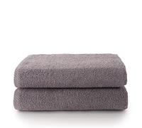 Top Towel - Plus - Lot de 2 Serviettes de Bain ou de Douche - Serviettes de Bain - 100% Coton - 500 g/m2 - Dimensions 70x140 cm - Gris