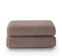 Top Towel - Plus - Lot de 2 Serviettes de Toilette - Serviettes de Bain - 100% Coton - 400 g/m² - Dimensions 100 x 50 cm - Vison