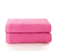 Top Towel - Plus - Lot de 2 Serviettes de Toilette - Serviettes de Bain - 100% Coton - 400 g/m² - Dimensions 100 x 50 cm - Fraise