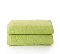 Top Towel - Plus - Lot de 2 Serviettes de Toilette - Serviettes de Bain - 100% Coton - 400 g/m² - Dimensions 100 x 50 cm - Citron Vert