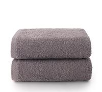 Top Towel - Plus - Lot de 2 Serviettes de Toilette - Serviettes de Bain - 100% Coton - 400 g/m² - Dimensions 100 x 50 cm - Gris