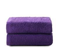 Top Towel - Plus - Lot de 2 Serviettes de Toilette - Serviettes de Bain - 100% Coton - 400 g/m² - Dimensions 100 x 50 cm - Violet