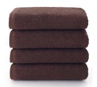 Top Towel - Plus - Serviettes de Bain - 4 Serviettes de Visage ou Bidet - 30 x 50 cm - 100% Coton - Brun