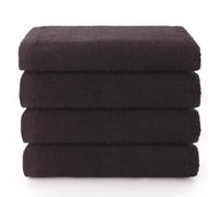 Top Towel - Plus - Serviettes de Bain - 4 Serviettes de Visage ou Bidet - 30 x 50 cm - 100% Coton - Noir