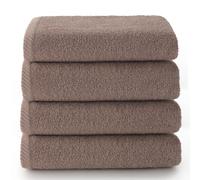 Top Towel - Plus - Serviettes de Bain - 4 Serviettes de Visage ou Bidet - 30 x 50 cm - 100% Coton - Vison