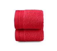 Top Towel - Premium - Grandes Serviettes de Bain - Serviettes de Bain - 2 Serviettes pour Le Visage ou Le Bidet - 30x50 cm - 100% Coton - 600 Grammes - Rouge