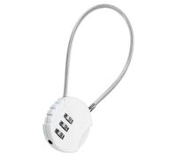 TOP-VIGOR 1 cadenas à combinaison de 20 cm, cadenas d'extérieur à 3 chiffres réinitialisable étanche avec câble métallique, cadenas antivol de 20 cm pour bagages, casier, clôture, boîte à outils, sac