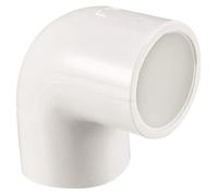 TOP-VIGOR 2 pièces 20 mm Raccord de tuyau PVC à glissement à 90 degrés, connecteur de coude, Douille de raccordement pour tuyau d'eau, Blanc