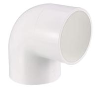 TOP-VIGOR 2 pièces 75 mm Embouts de tuyau en PVC à glissement à 90 degrés, raccord de coude, connecteur de prise à glissement pour raccordement d’angle de tuyau en PVC, blanc