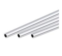 TOP-VIGOR 3Pcs Tube Rond En Aluminium 6063 Sans Soudure, Diamètre Extérieur 8mm / Intérieur 6mm, Longueur 300mm - Pour Industrie, Bricolage, Décoration & Mécanique
