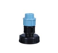 TOP-VIGOR Adaptateur de réservoir IBC S60 x 6 - Connecteur fileté pour tuyau d'eau MDPE - Sortie droite - 20 mm