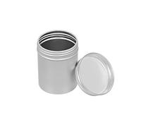 TOP-VIGOR Boîte ronde en aluminium de 80 ml - Bocal de rangement pour échantillons de produits cosmétiques - Petit pot en métal portable avec couvercle à vis pour bricolage, beauté, bougies,