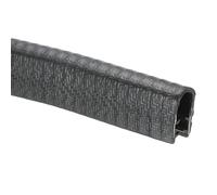 TOP-VIGOR Bordure en caoutchouc noir de 3 m, bande de protection de porte en forme de U avec clips en acier pour bords de 5/32 à 15/162,6 cm pour panneau de porte, métal, voiture, meubles