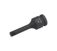 TOP-VIGOR Douille à triple cannelure carrée à impact 1/2" x M11 (11 mm), embouts en acier CR-MO de qualité supérieure, embout de 78 mm de long pour ynamométrique liquet, perceuses à choc