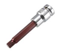 TOP-VIGOR Douille à triple cannelure carrée, douille à clé M10 (10 mm), embouts en acier S2 de qualité supérieure, embout de 10,2 cm de long pour ynamométrique liquet, perceuses à