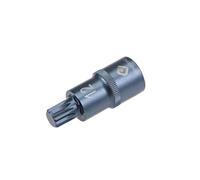 TOP-VIGOR Douille triple cannelée carrée, 1/2" x M12 (12 mm), embouts en acier S2 de qualité supérieure, embout de 5,1 cm de long pour réparation de voitures, camions (pour utilisation manuelle