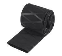 TOP-VIGOR Gaine Thermorétractable 45 mm - Taux de Rétraction 1.8:1 - Isolation Électrique, Protection Câbles et Fils - Longueur 1 Mètres - Rayures Noires