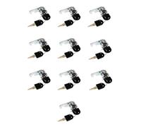 TOP-VIGOR Lot de 10 serrures à came de sécurité de 30 mm, serrures de boîte aux lettres de sécurité avec 20 clés pour placard, tiroir, armoire, boîte aux lettres et boîte à outils, avec clés
