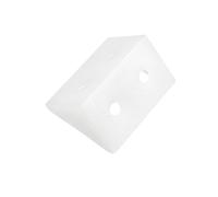 TOP-VIGOR Lot de 100 équerres d'angle en plastique pour porte d'armoire 90 degrés 4 trous 33 x 19 x 19 mm pour renforcer les joints d'angle à angle droit des tiroirs et meubles