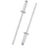 TOP-VIGOR Lot de 120 rivets aveugles en aluminium de 2,4 mm x 9 mm pour fixation en métal, rivets aveugles à extrémité ouverte pour bricolage, meubles et réparations générales