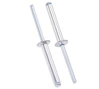 TOP-VIGOR Lot de 120 rivets aveugles en aluminium de 5 mm x 35 mm, rivets pop argentés pour fixation en métal, rivets aveugles à extrémité ouverte pour bricolage, meubles et réparations générales