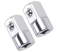 TOP-Vigor Lot de 2 adaptateurs de douille 1/4" (F) x 1/2" (M), réducteur en acier au chrome vanadium avec détente à bille, adaptateur 1/4 à 1/2 pour cliquets et outils à main