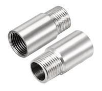 TOP-VIGOR Lot de 2 bras d'extension de pommeau de douche, 50 mm, rallonge de bras de douche en acier inoxydable 1/2 PT pour accessoire de salle de bain