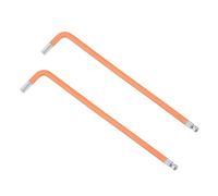 TOP-VIGOR Lot de 2 clés hexagonales à bout sphérique de 5 mm, clés hexagonales en forme de L à long bras pour bricolage domestique, réparation professionnelle de machines