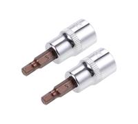 TOP-VIGOR Lot de 2 douilles hexagonales llen H5 (5 mm), embouts hexagonaux en acier S2 de qualité supérieure, avec 48 mm de longueur pour ynamométrique liquet, perceuses à