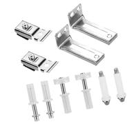 TOP-VIGOR Lot de 2 kits de réparation de quincaillerie pour porte pliante à deux volets, pièces de rechange pour porte pliante en accordéon de 2,2 cm à 2,5 cm avec roue de guidage et support pivotant
