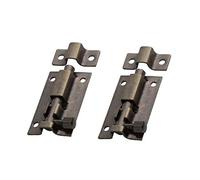 TOP-VIGOR Lot de 2 loquets de porte coulissante de 7,6 cm en acier inoxydable robuste pour porte coulissante de maison, cour, jardin