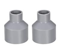 TOP-VIGOR Lot De 2 Raccords Réducteurs PVC DWV 20mm x 40mm Adaptateur De Tuyau Pour Réduction De Diamètre, Connexion Étanche Pour Systèmes D'Eau Potable Et Construction, Gris