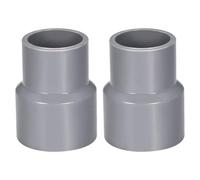 TOP-VIGOR Lot De 2 Raccords Réducteurs PVC DWV 25mm x 32mm Adaptateur De Tuyau Pour Réduction De Diamètre, Connexion Étanche Pour Systèmes D'Eau Potable Et Construction, Gris