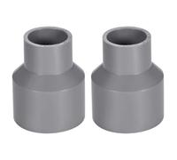 TOP-VIGOR Lot De 2 Raccords Réducteurs PVC DWV 25mm x 40mm Adaptateur De Tuyau Pour Réduction De Diamètre, Connexion Étanche Pour Systèmes D'Eau Potable Et Construction, Gris