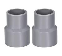 TOP-VIGOR Lot De 2 Raccords Réducteurs PVC DWV 32mm x 40mm Adaptateur De Tuyau Pour Réduction De Diamètre, Connexion Étanche Pour Systèmes D'Eau Potable Et Construction, Gris