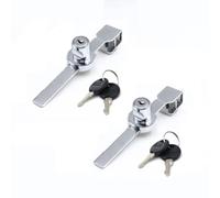TOP-VIGOR Lot de 2 serrures à cliquet pour porte coulissante en verre, 143 mm, serrures de sécurité pour vivarium, lames coulissantes pour tiroir, vitrine, clés différentes