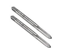 TOP-VIGOR Lot de 2 tarauds métriques M4 x 0,7 mm, 3 cannelures droites, filetage H2, filetage en acier haute vitesse, outil de réparation pour machiniste