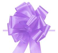 TOP-VIGOR Lot de 20 grands nœuds à tirer de 12,7 cm pour emballage cadeau, ruban violet clair pour mariage, voiture, paniers, cadeaux de Noël