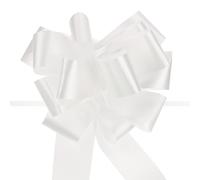 TOP-VIGOR Lot de 20 grands nœuds blancs de 12,7 cm pour emballage cadeau, mariage, voiture, paniers, cadeaux de Noël
