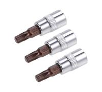 TOP-VIGOR Lot de 3 douilles Torx 6,35 mm x T30 CR-V, embouts Torx en acier S2 de qualité supérieure, 38 mm de longueur pour ynamométrique liquet, perceuses à percussion, barre coulissante