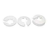TOP-VIGOR Lot de 4 cache-tuyaux décoratifs de 26,5 mm, rosaces en plastique PP à clipser pour tuyau d'eau, ligne de vidange, tuyau d'évacuation des toilettes, garniture décorative d'entrée de tuyau