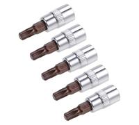 TOP-VIGOR Lot de 5 douilles Torx 6,35 mm x T30 CR-V, embouts Torx en acier S2 de qualité supérieure, 48 mm de longueur pour ynamométrique liquet, perceuses à percussion, barre coulissante