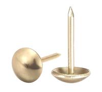 TOP-VIGOR Lot de 50 punaises décoratives en métal pour chaises, tableaux en liège et projets de bricolage - Doré - 9 mm x 17 mm