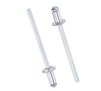TOP-VIGOR Lot de 60 rivets aveugles en aluminium de 3,2 mm x 5 mm, rivets pop aveugles argentés pour fixation en métal, rivets aveugles à extrémité ouverte pour bricolage, meubles et réparations