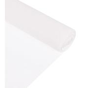 TOP-VIGOR Rouleau de papier crépon, 25 cm x 2,5 m, blanc, décorations de fête, artisanat, emballage cadeau