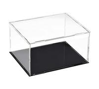 TOP-VIGOR Vitrine Transparente en Acrylique - 20 x 15 x 10cm Boîte De Protection Anti-Poussière À Assembler - Cube D’Exposition pour Figurines Jouets Objets De Collection Rangement Maison
