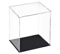 TOP-VIGOR Vitrine Transparente en Acrylique - 25 x 20 x 30cm Boîte De Protection Anti-Poussière À Assembler - Cube D’Exposition pour Figurines Jouets Objets De Collection Rangement Maison