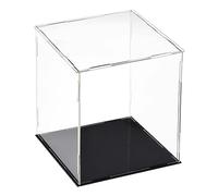 TOP-VIGOR Vitrine Transparente en Acrylique - 25 x 25 x 30cm Boîte De Protection Anti-Poussière À Assembler - Cube D’Exposition pour Figurines Jouets Objets De Collection Rangement Maison